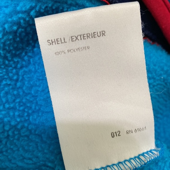 THE NORTH FACE Blue Purple 1/2 zip pullover Large Fleece Block Color USA Y2K - Picture 10 of 11